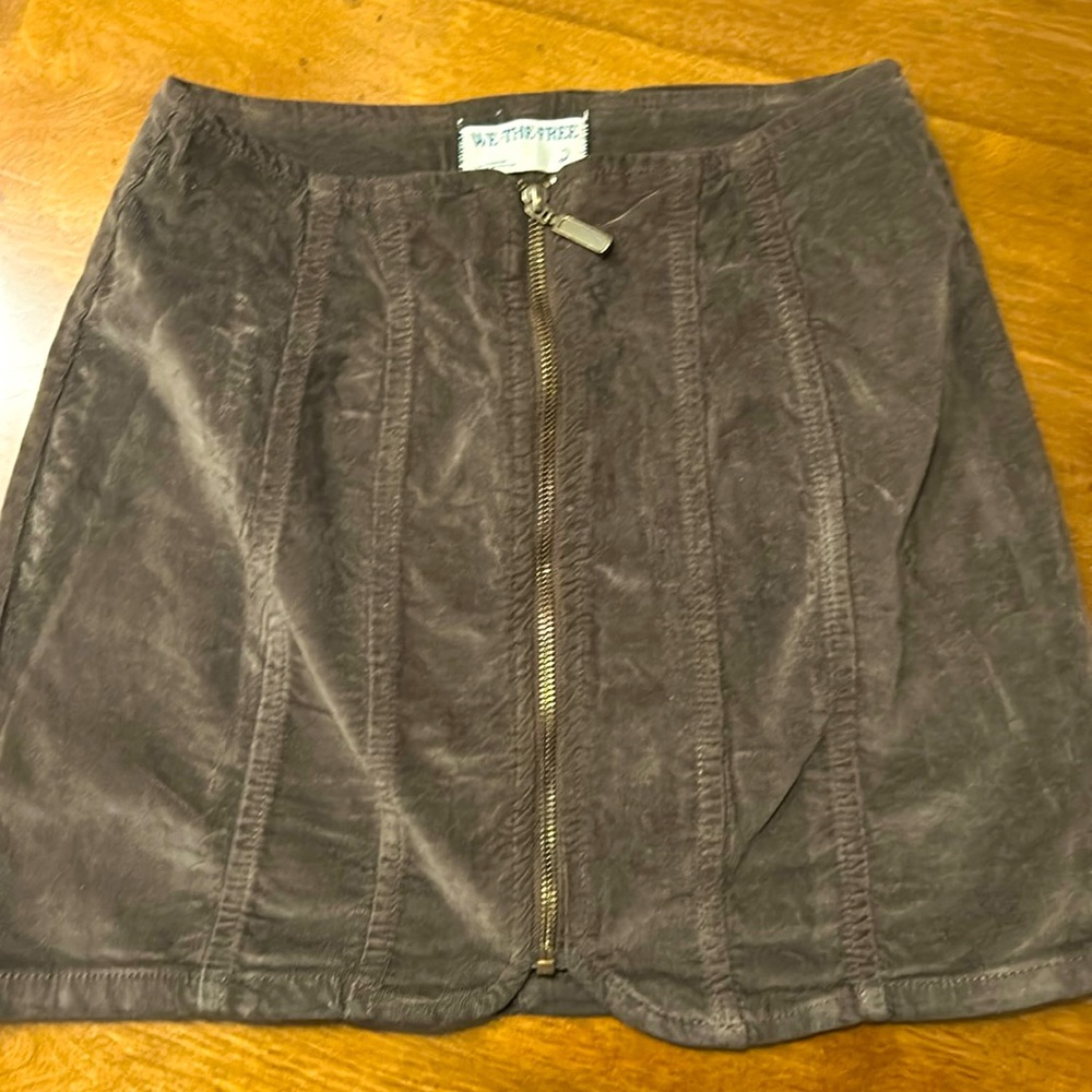 Free People We The Free Layla Cord Miniskirt Espresso Bean Size 2